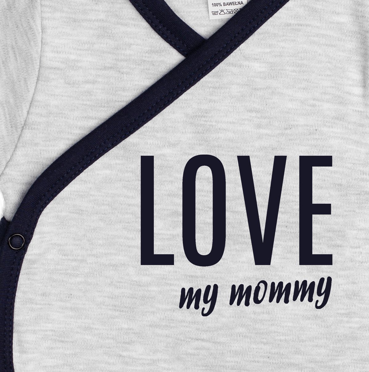 Baby-Strampler LOVE MY MOMMY - grau