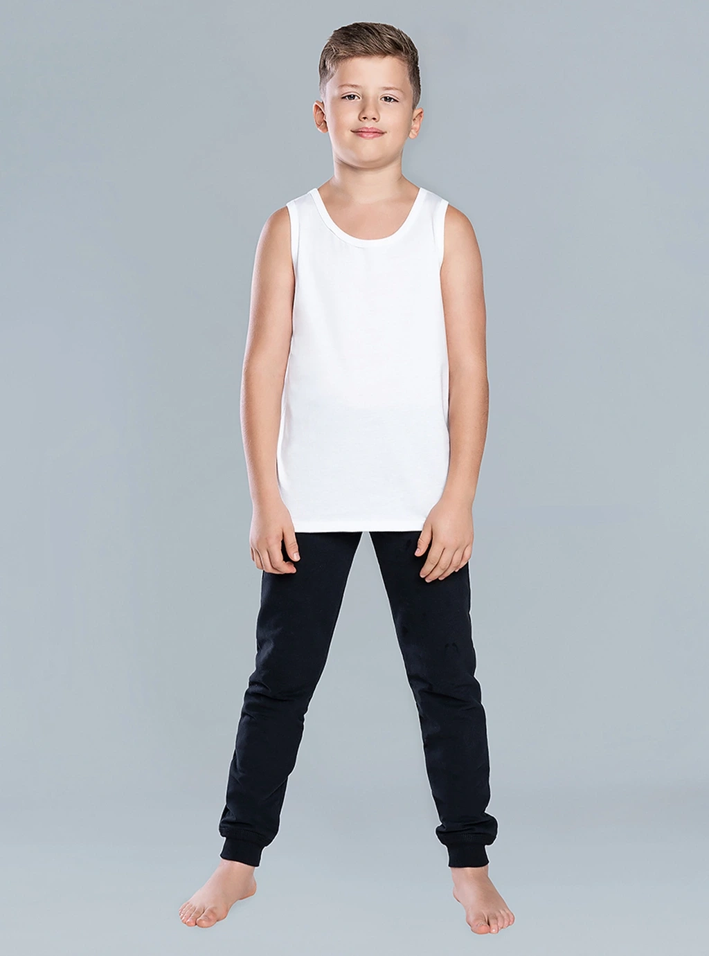 Jungen-T-Shirt mit breiten Trägern Tytus -  Weiß