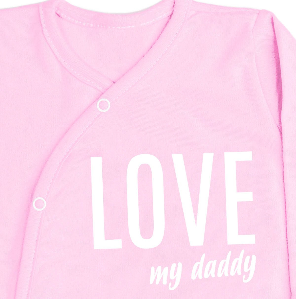 Pajac niemowlęcy LOVE MY DADDY - różowy