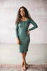  Bauchgeripptes Umstands- und Stillkleid, Mint