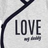 LOVE MY DADDY Baby-Body mit Umschlag – Grau