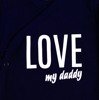 LOVE MY DADDY Baby-Body mit Umschlag – Marineblau