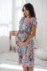 Lovely Dress Midi-Umstands- und Stillkleid, kurze Ärmel, helles Paisley