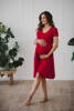 Mommy Chic Umstands- und Stillkleid, purpurrot