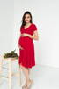 Mommy Chic Umstands- und Stillkleid, purpurrot