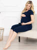 Schwangerschaftspyjama Panta II- Marineblau