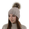 Wintermütze Damen mit Bommel Schwarz Mada