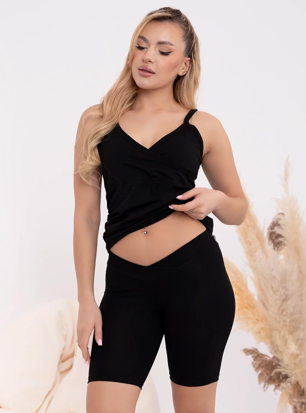 Gaja Cycling Umstandsleggings – Schwarz