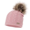 Wintermütze Damen aus Merinowolle in Rosa Bafi