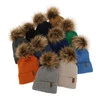 Winterset für Jungen: Mütze und Schlauchschal mit Bommel in Beige Onyks