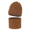 Winterset für Jungen: Mütze und Schlauchschal in Camel Fargo