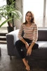  Umstands- und Stillbluse Milk Shirt, 7/8-Ärmel, grün gestreift