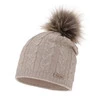 Wintermütze Damen aus Merinowolle in Beige Bafi