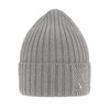 Wintermütze Damen 100% extrafeine Merinowolle Grau Ariga