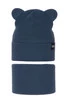 Herbst und Frühlingsset Jungen: Mütze und Schlauchschal, mit Baumwolle, Blau Grajan