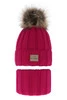 Winterset Mädchen: Mütze und Schlauchschal mit Bommel Rosa Kaliope
