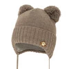 Wintermütze Jungen, mit Merinowolle, braun, Rimini
