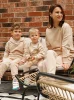 Familien-Kinder-Trainingsanzug-Set – Beige