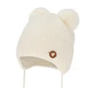 Wintermütze für Mädchen, cremeweiß, mit Merinowolle, Mesyna