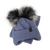Winterset Jungen: Mütze und Schlauchschal mit zwei Bommeln Beige Randel