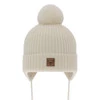 Wintermütze Jungen 100% extrafeine Merinowolle, gefüttert mit Wollfleece Cremefarben Tacco