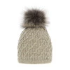 Wintermütze Damen mit Bommel Beige Kaskada