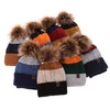 Winterset Jungen: Mütze und Schlauchschal mit Bommel Blau Karmel