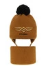 Winterset Jungen: Mütze und Schlauchschal mit Bommel Mustard Wings