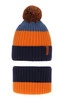 Winterset Jungen: Mütze und Schlauchschal mit Bommel Navy Blau Karson