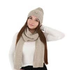 Schlauchschal Damen Merinowolle Beige Loretta