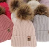 Winterset Mädchen: Mütze und Schlauchschal mit Bommel Rosa Larina