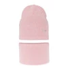 Herbst und Frühlingsset Mädchen: Mütze und Schlauchschal, mit Baumwolle, Rosa Amarilla
