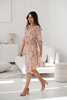 Lovely Dress Midi-Umstands- und Stillkleid, 3/4-Ärmel, ecrufarbene Muster