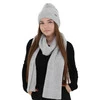 Winterset Damen: Mütze und Schal, Winter, grau, mit Merinowolle, Seala