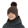 Winterset für Jungen: Mütze und Schlauchsch mit Bommel in Navy Blau Relax
