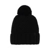 Wintermütze Jungen mit Bommel Schwarz Polins