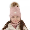 Winterset Mädchen: Mütze und Schlauchschal mit Bommel Rosa Alena