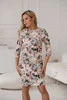 Milky Classic Stillkleid, 3/4 Ärmel, creme mit Blumen