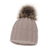 Wintermütze Damen mit Bommel Beige Mada