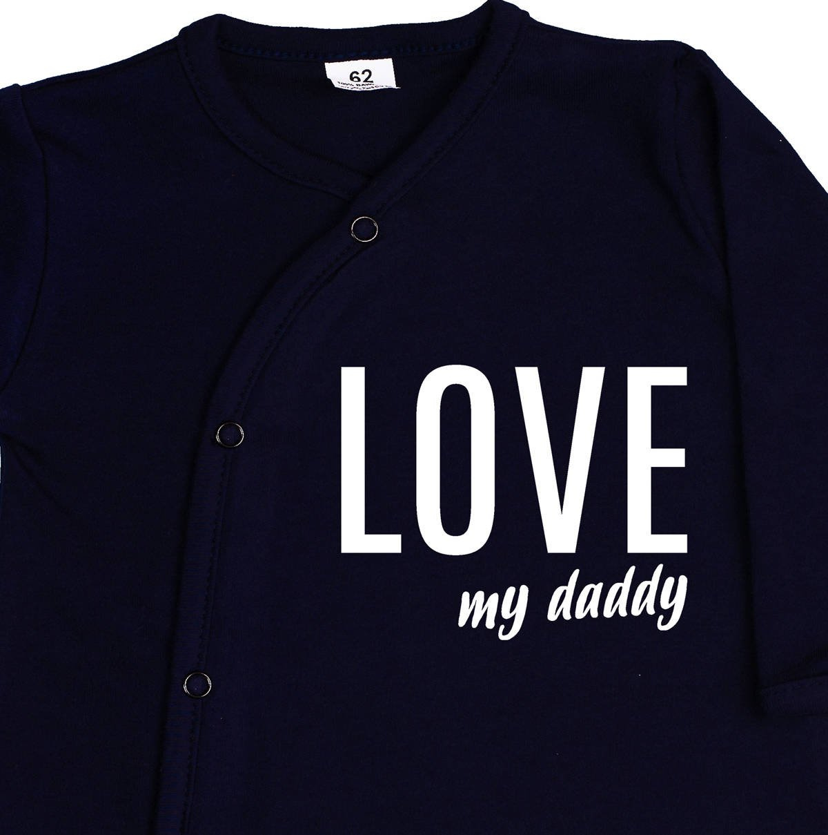 Baby-Schlafanzug LOVE MY DADDY - navy blau