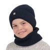 Winterset für Jungen: Mütze und Schlauchschal in Blau Amadeo
