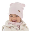 Herbst und Frühlingsset Mädchen: Mütze und Schlauchschal, Baumwolle, Rosa Georgea