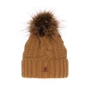Wintermütze Damen mit Bommel Camel Euforia
