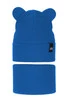 Herbst und Frühlingsset Jungen: Mütze und Schlauchschal, mit Baumwolle, Blau Grajan