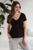 Two Ways wendbare Umstands- und Stillbluse, kurze Ärmel, schwarz