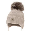Wintermütze Jungen, beige, mit Merinowolle, Nabil