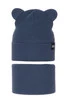 Herbst und Frühlingsset Jungen: Mütze und Schlauchschal, mit Baumwolle, Blau Grajan