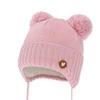 Wintermütze für Mädchen, rosa, mit Merinowolle, Mesyna