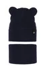 Herbst und Frühlingsset Jungen: Mütze und Schlauchschal, mit Baumwolle, Navy Blau Grajan