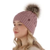Wintermütze Damen mit Bommel Grün Katty